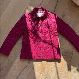 Burberry Kids Puffer Jacket in Rich Burgundy